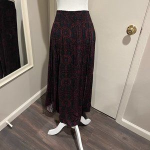 American Eagle Outfitters paisley long maxi skirt with slits, Size Medium